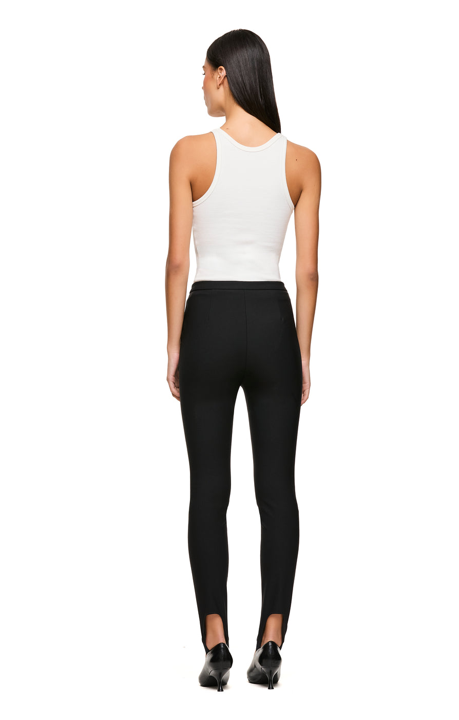 THE ALEXIS BLACK STIRRUP PANT | model