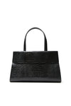 THE SIDNEY BLACK CROC TOTE | GHOST