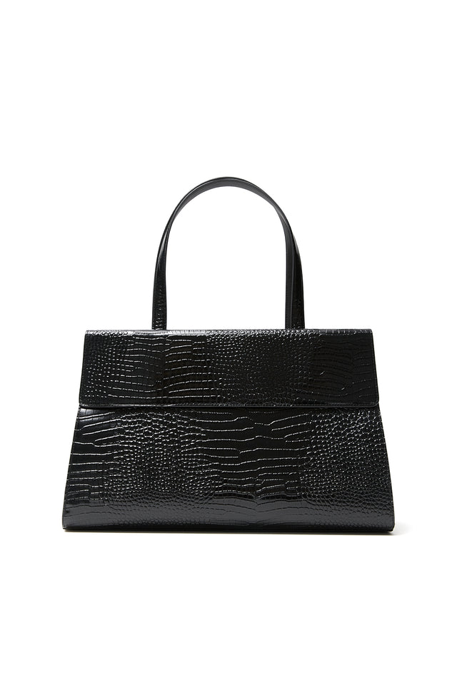 THE SIDNEY BLACK CROC TOTE 