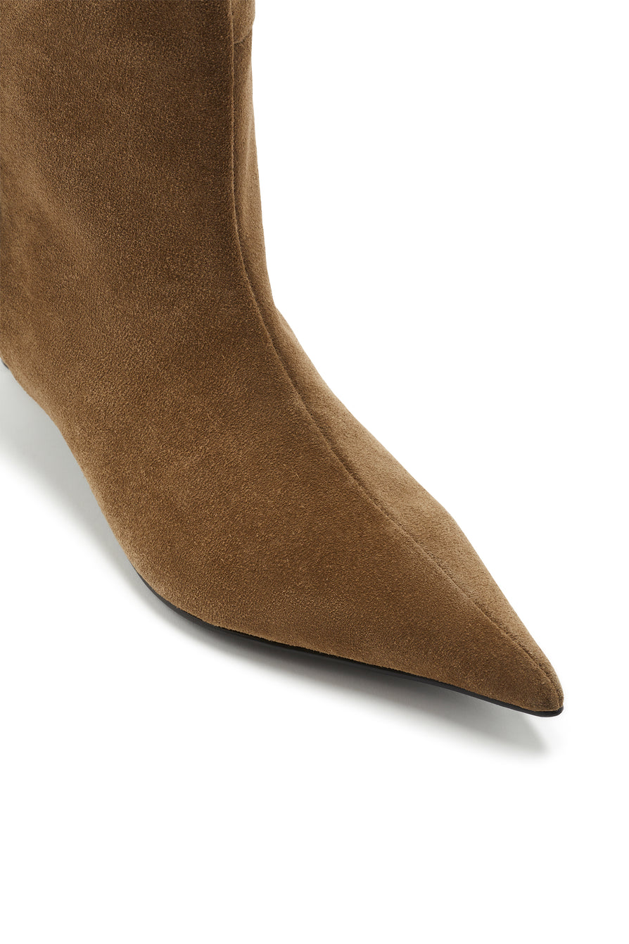 THE STACEY MOCHA FRINGE BOOT | GHOST