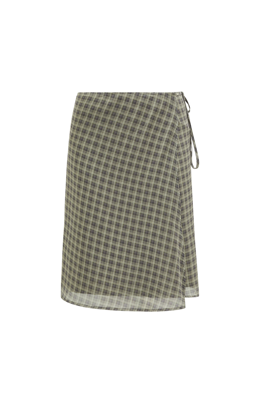 THE TALULAH CHECK MIDI SKIRT | GHOST