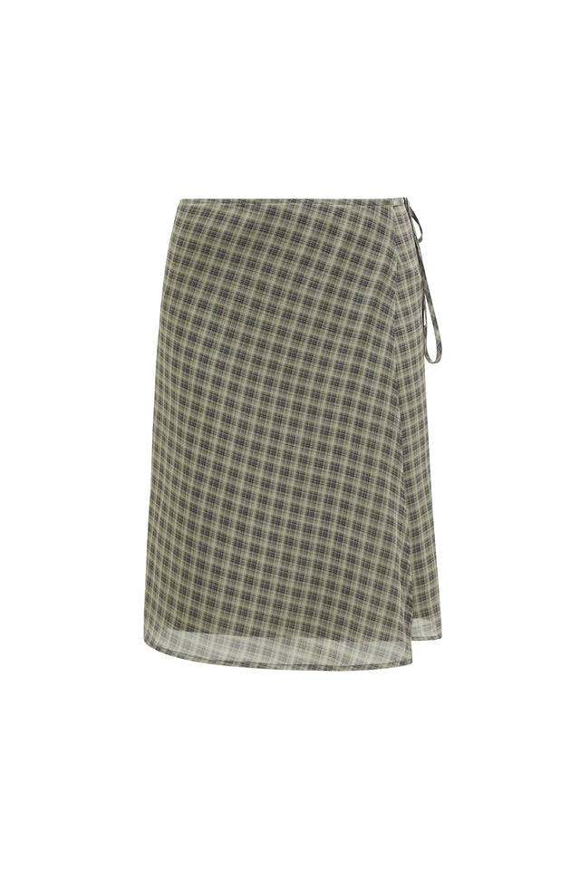 THE TALULAH CHECK MIDI SKIRT 