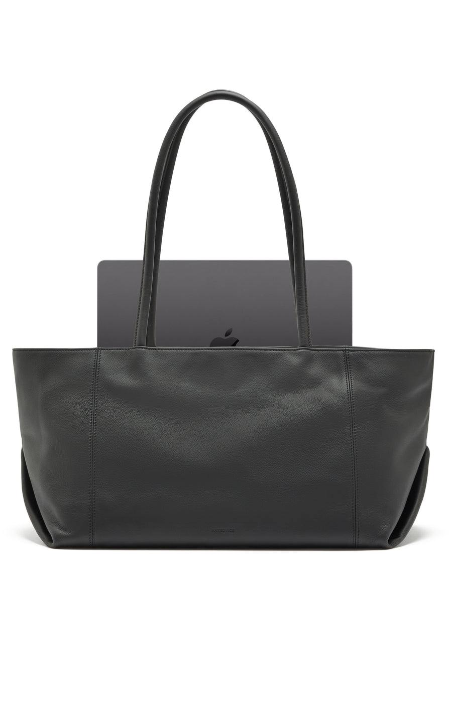THE TATUM BLACK TOTE | LAPTOP