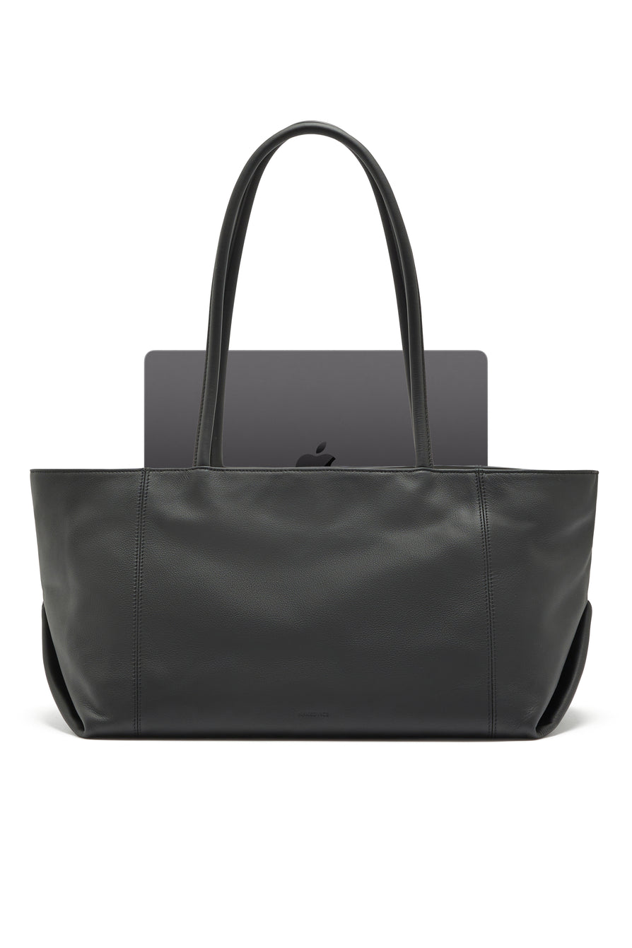 THE TATUM BLACK TOTE | LAPTOP