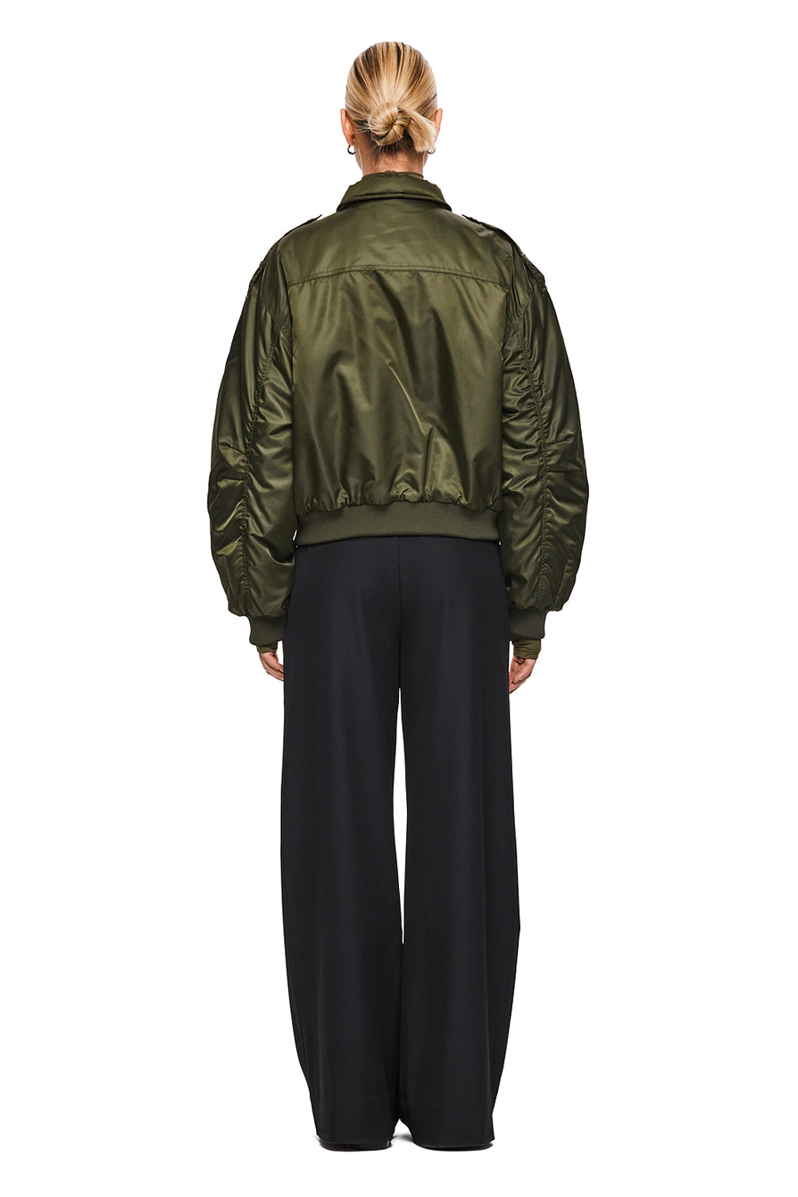 THE TEX KHAKI BOMBER | MODEL