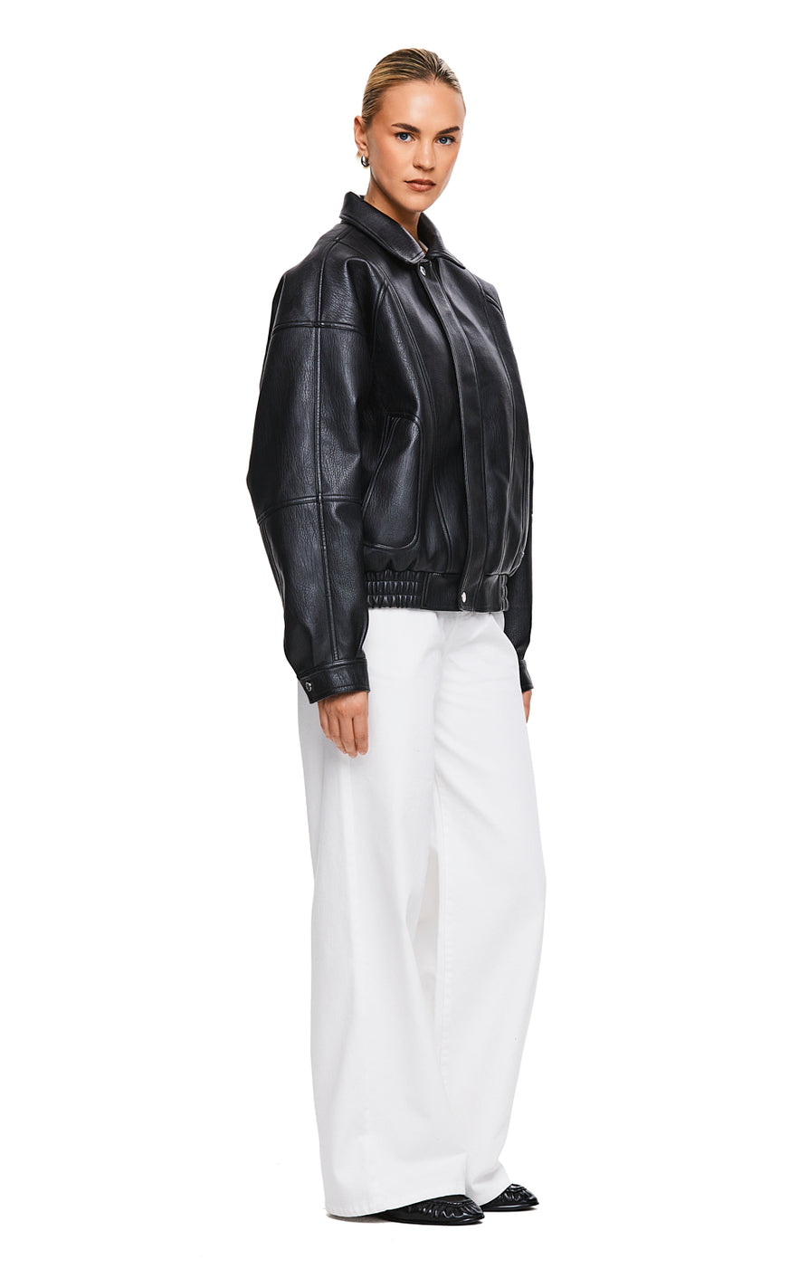 THE TOREY BLACK JACKET | model