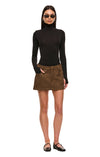 THE BROOKLYN BROWN SKIRT | model