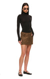 THE BROOKLYN BROWN SKIRT | model