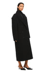 THE BOSTON OVERSIZED BLACK WOOL BLEND COAT | MODEL