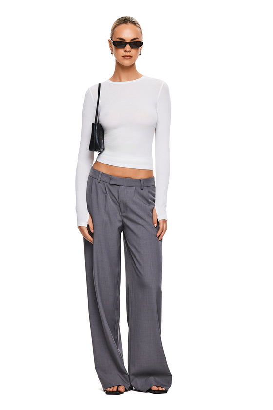THE DOVE WHITE LONG-SLEEVE TOP
