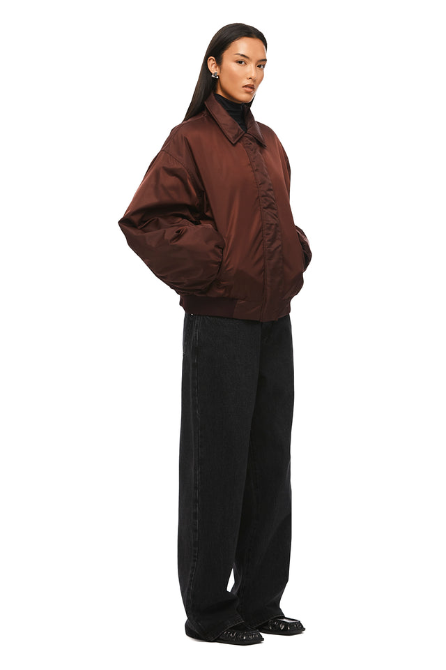 THE DAMON BURGUNDY BOMBER JACKET 