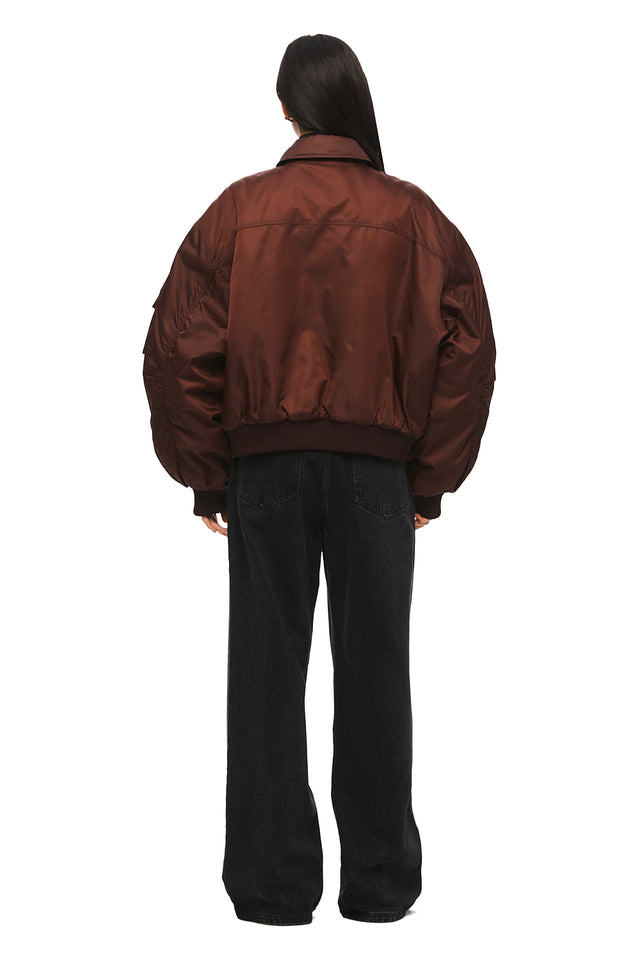 THE DAMON BURGUNDY BOMBER JACKET 