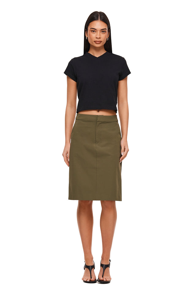 THE VICTORIA MOSS MIDI SKIRT 