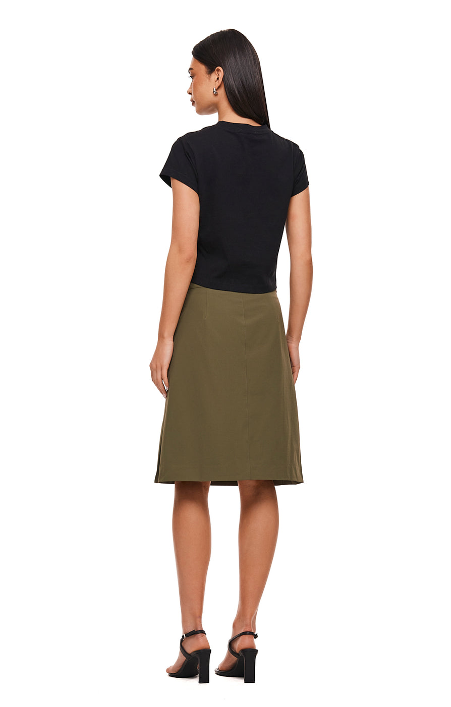 THE VICTORIA MOSS MIDI SKIRT | MODEL 
