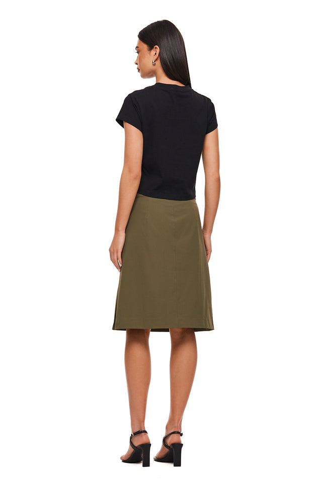 THE VICTORIA MOSS MIDI SKIRT 