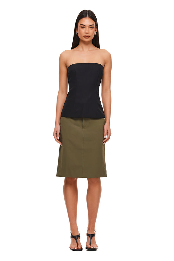THE VICTORIA MOSS MIDI SKIRT