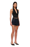 THE ABBY BLACK HALTER TOP | MODEL