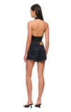THE ABBY BLACK HALTER TOP | MODEL