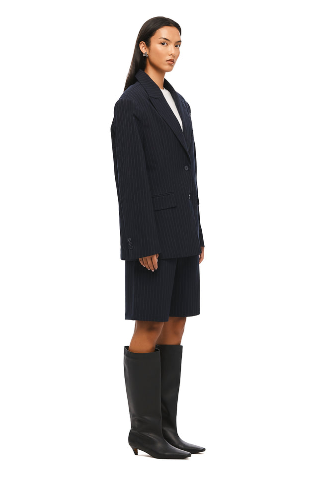 THE ISLA NAVY PINSTRIPE BLAZER 