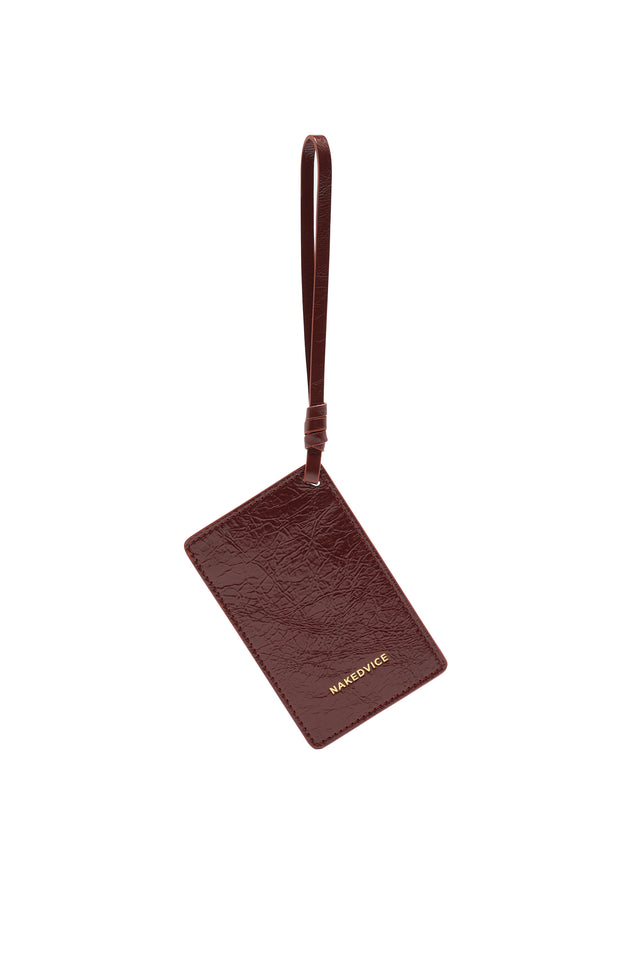 THE VENICE BURGUNDY LUGGAGE TAG 