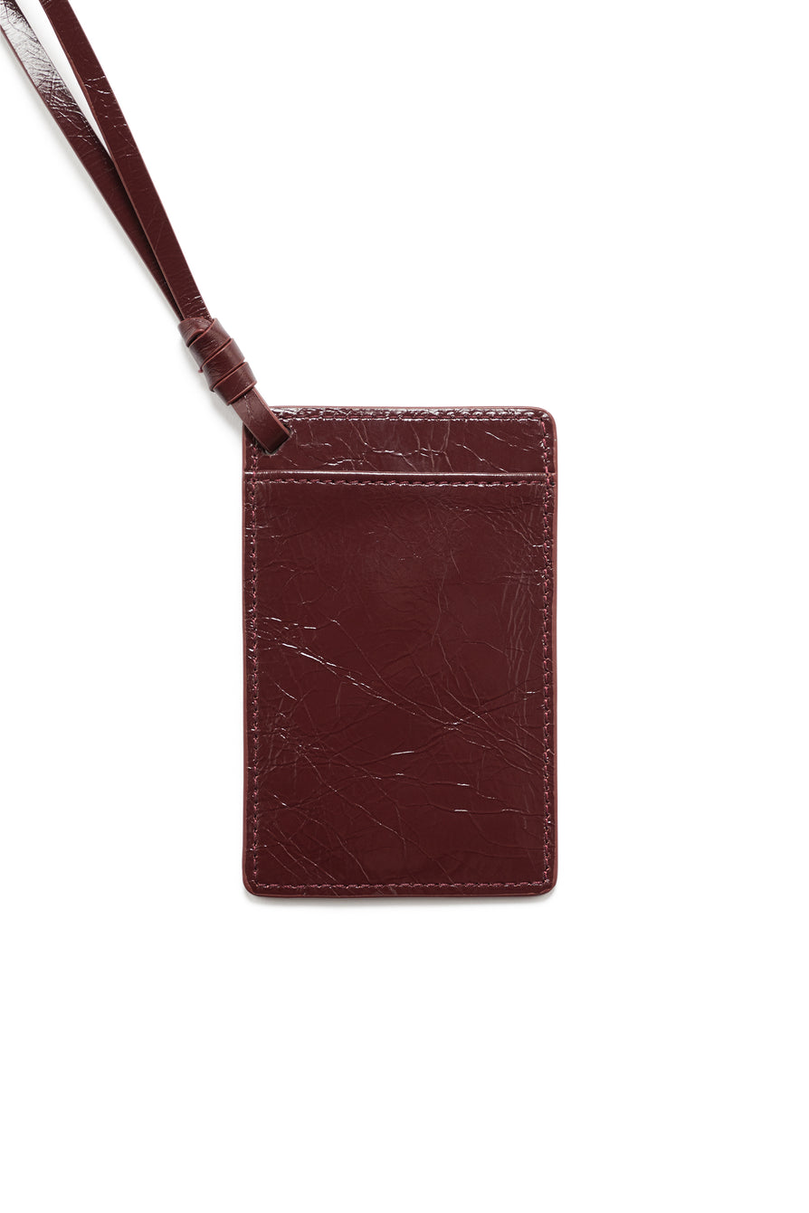 THE VENICE BURGUNDY LUGGAGE TAG