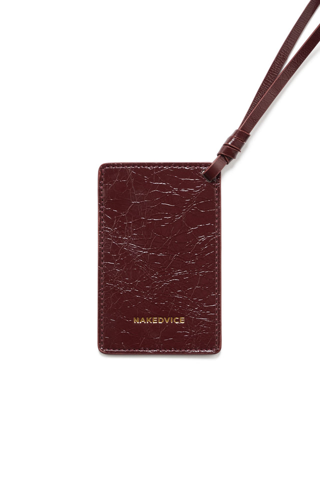 THE VENICE BURGUNDY LUGGAGE TAG