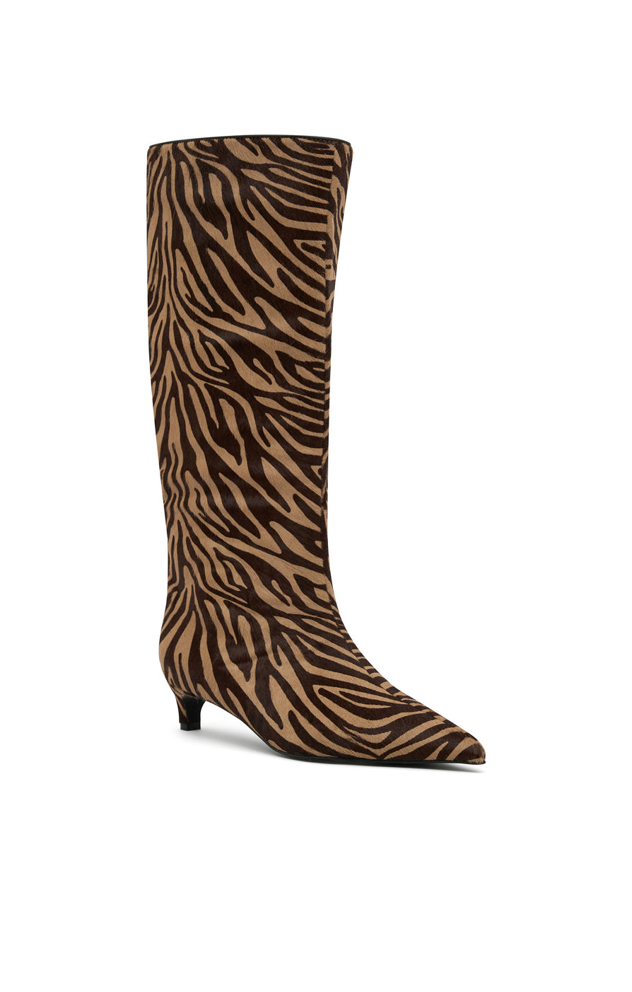 THE STACEY ZEBRA BOOT | ghost