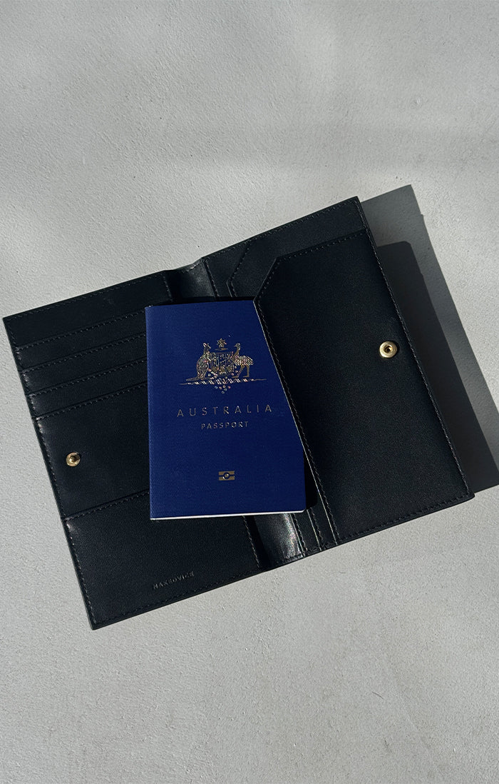 THE SALERNO BLACK PASSPORT WALLET | lifestyle