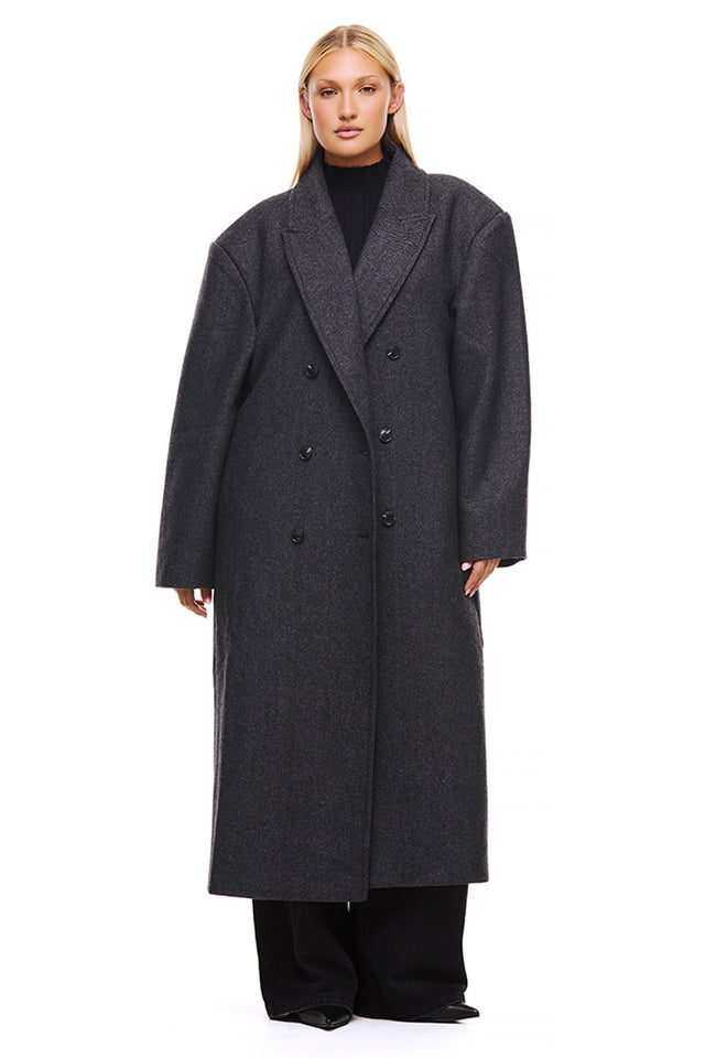 THE BOSTON OVERSIZED GREY COAT