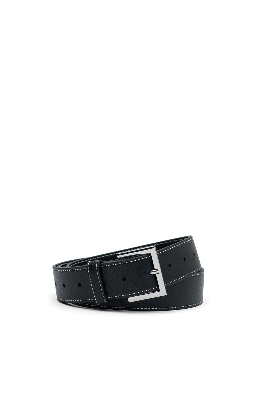 THE CARRIE BLACK TOPSTITCH BELT | ghost