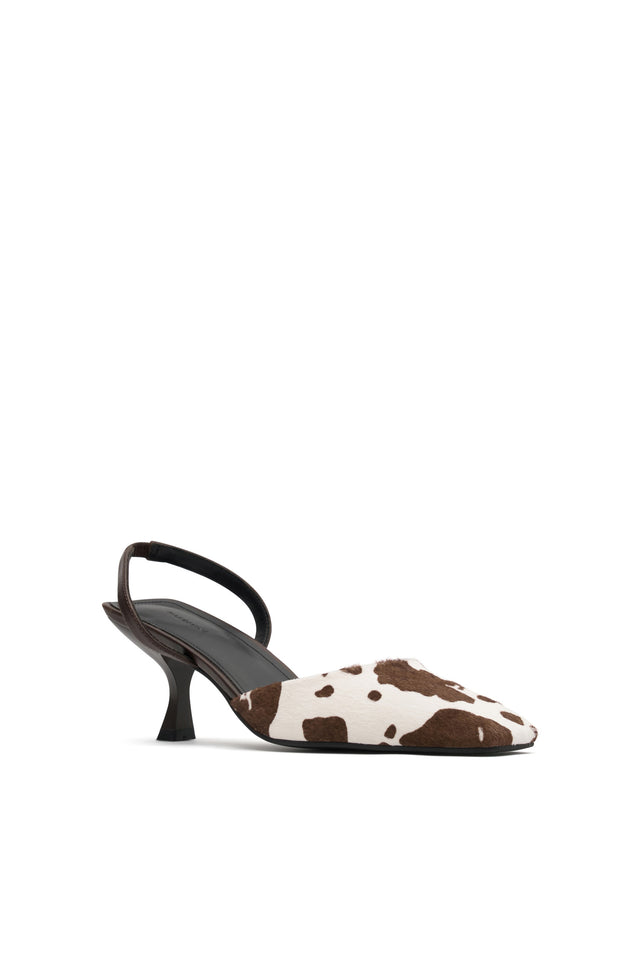 THE CUPID COW-PRINT HEEL 