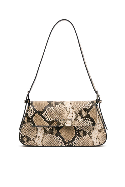 The Dani Snake Print Short Strap Leather Bag Nakedvice