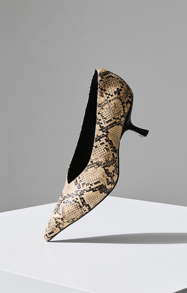 THE HILTON SNAKE HEEL