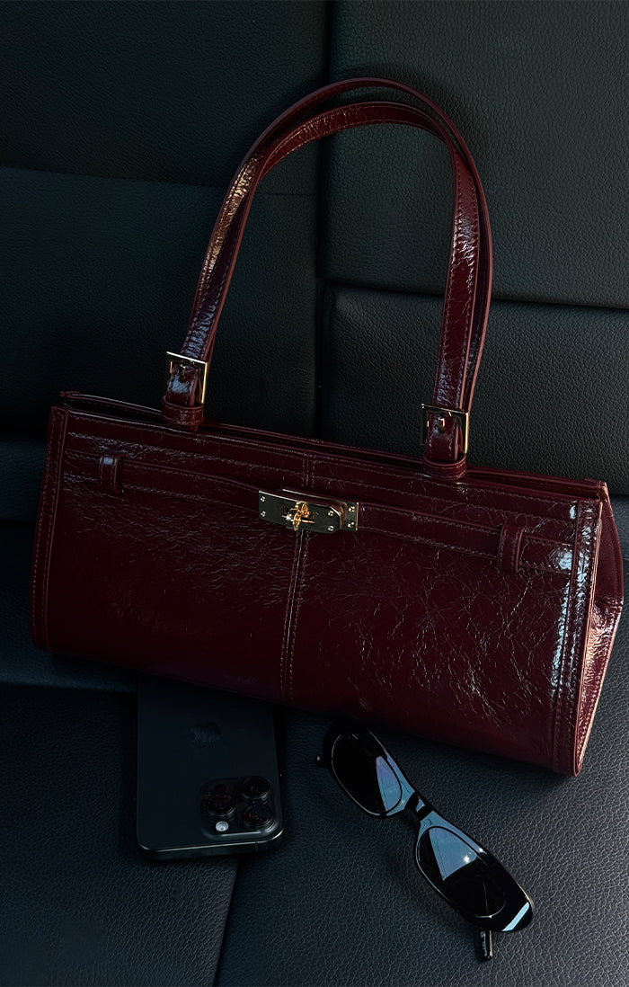 THE LUNA BURGUNDY BAG | lifestyle