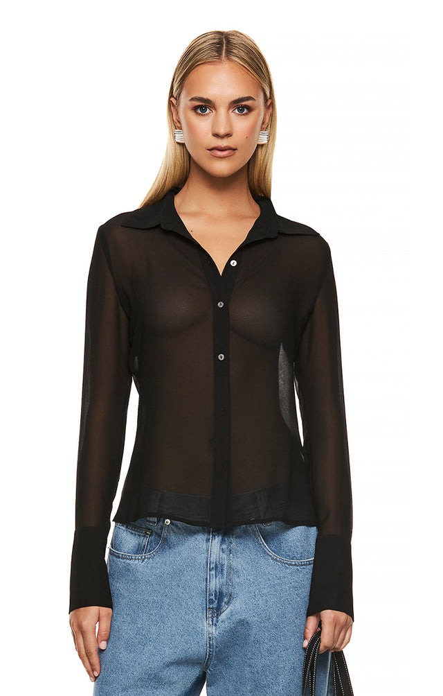 THE MAGDA BLACK SHIRT 