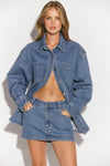 THE MORGAN MID BLUE SKIRT | campaign