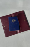 THE SALERNO BURGUNDY PASSPORT WALLET | lifestyle