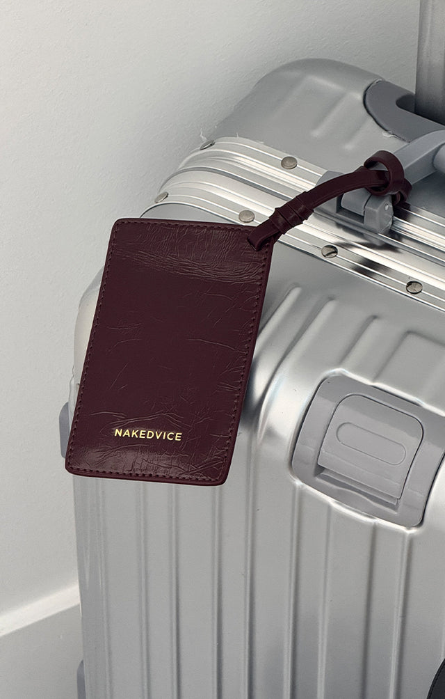 THE VENICE BURGUNDY LUGGAGE TAG 