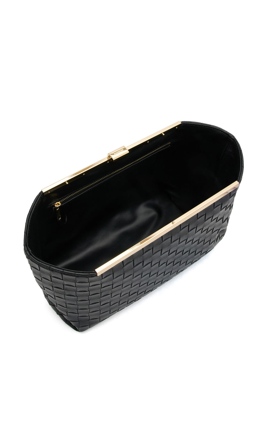 THE ROSETTA BLACK CLUTCH