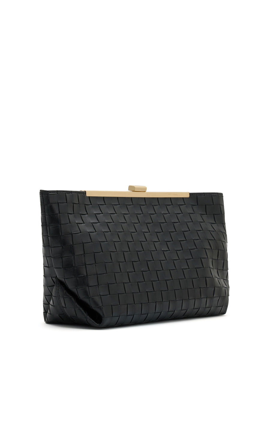 THE ROSETTA BLACK CLUTCH