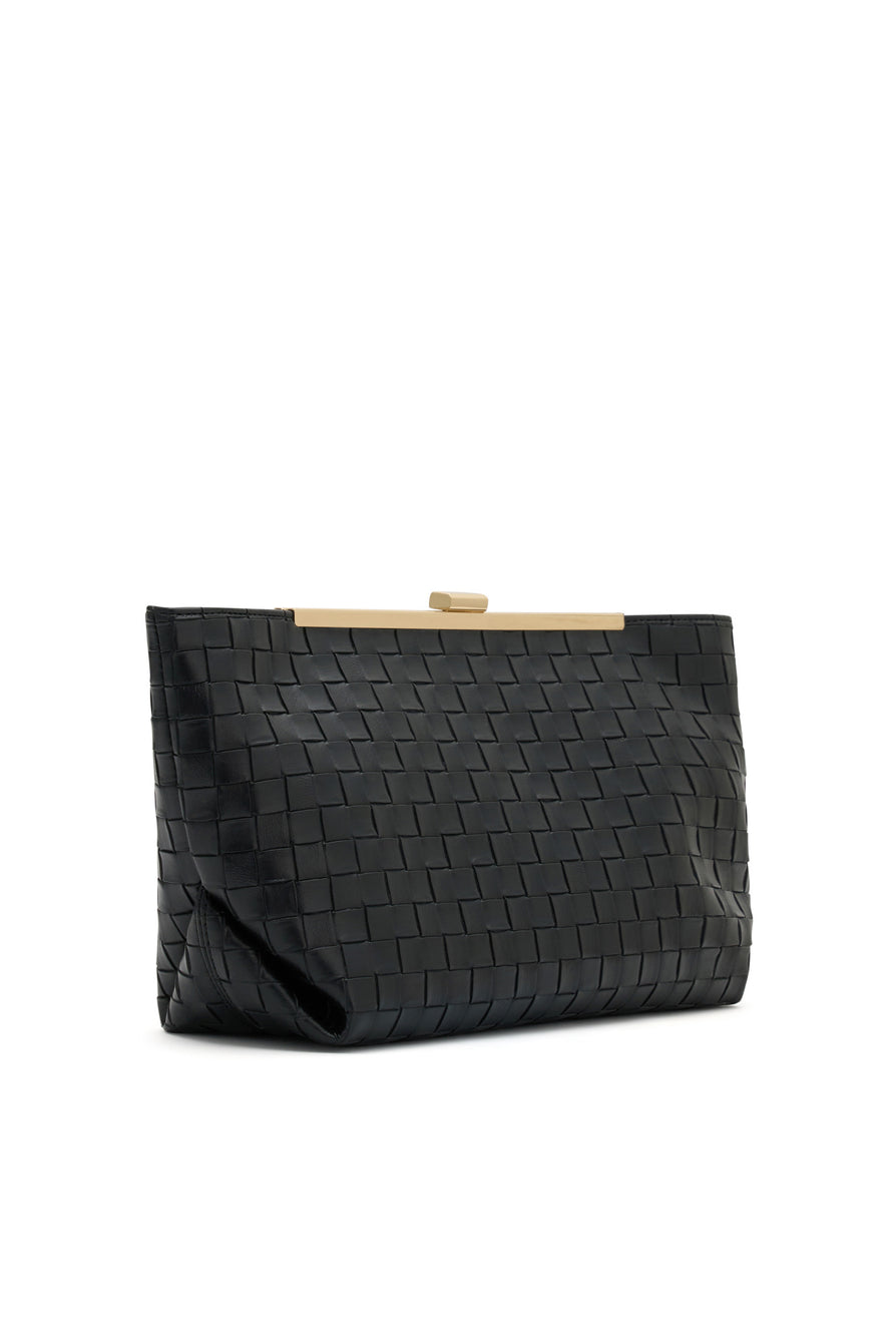 THE ROSETTA BLACK CLUTCH