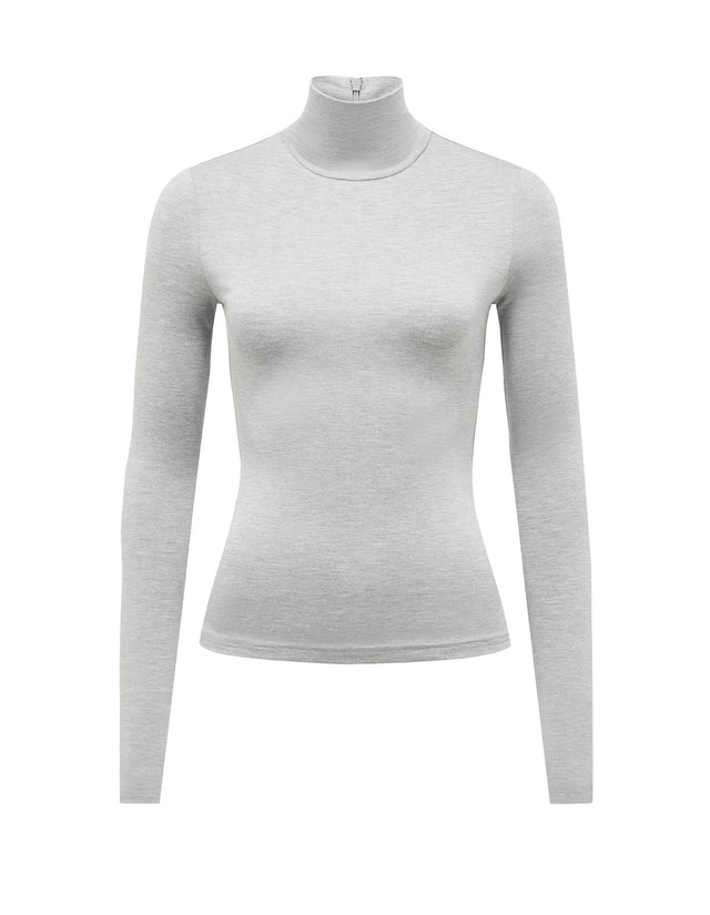 THE TULSA GREY MARLE TURTLENECK TOP 
