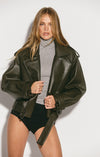 THE TULSA GREY MARLE TURTLENECK TOP | model