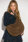 THE ZOE COCOA SUEDE BAG