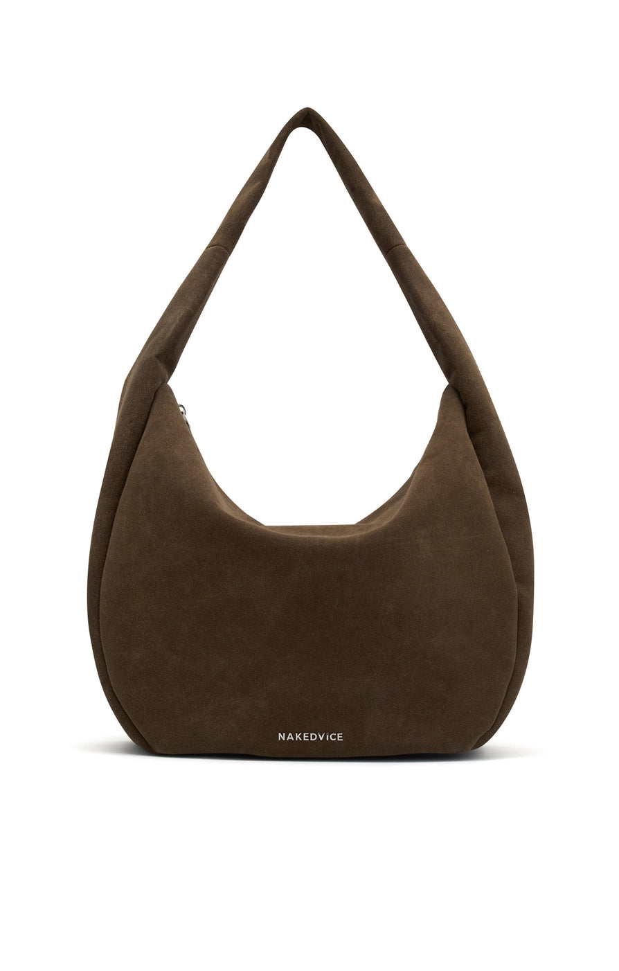 THE ZOE COCOA SUEDE BAG | ghost