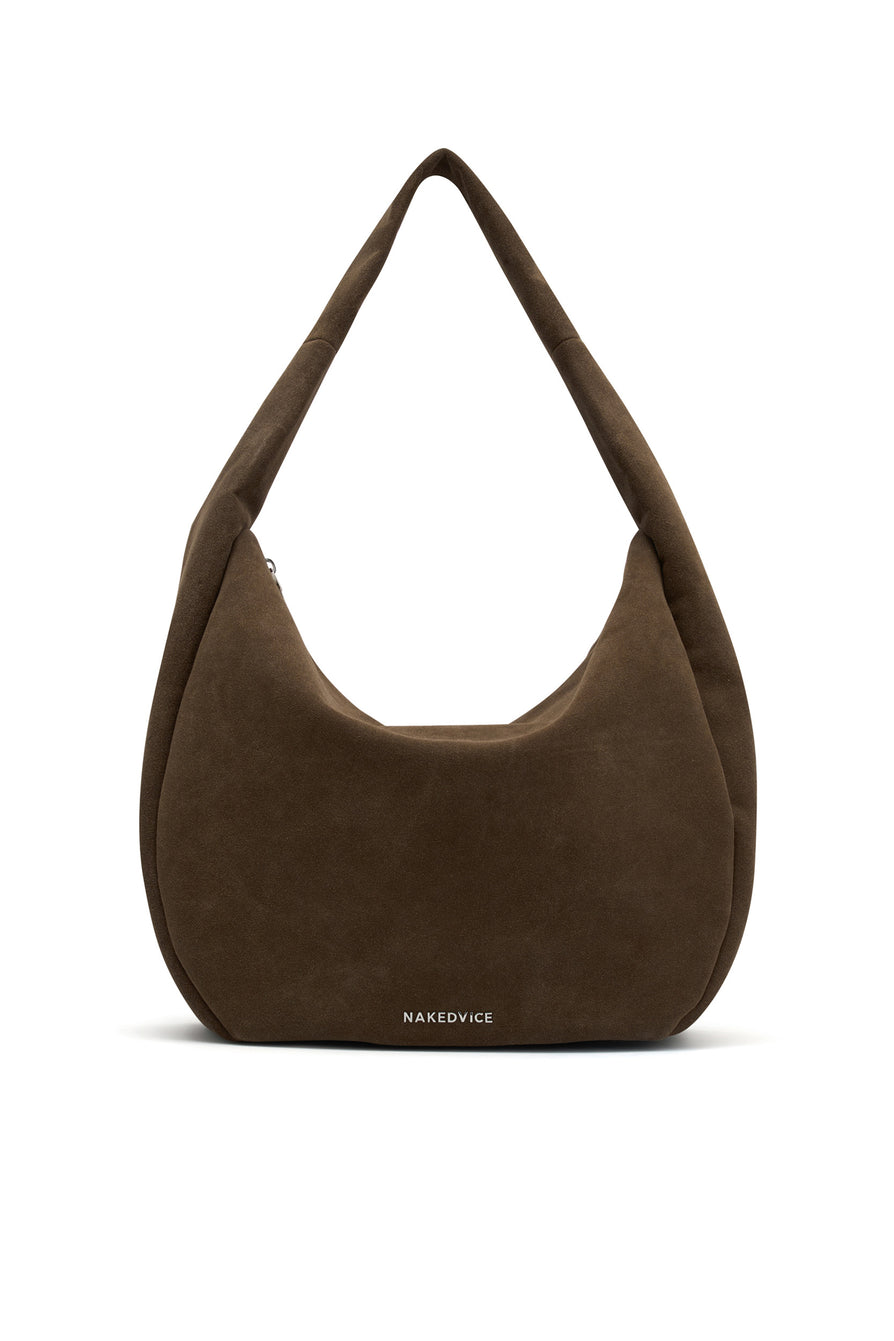 THE ZOE COCOA SUEDE BAG | ghost